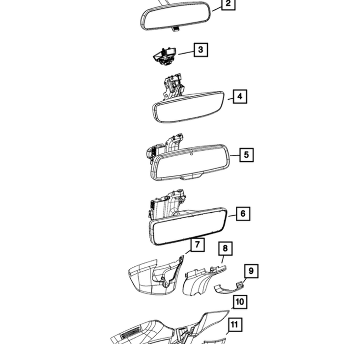New Genuine Mopar Cover Mirror 2019-2024 OE 6PA22TX7AB