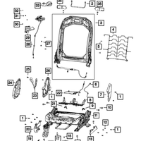 New Genuine Jeep Wrangler Seat Release Handle Cable (2018-2025) OE 6QD06TX7AE