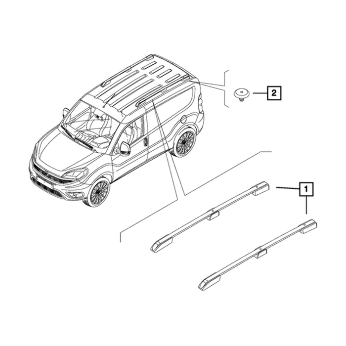 New Genuine Mopar Plug Kit Roof Rack Side Rail 2015-2022 OE 6RW32JXWAA