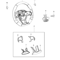 New Genuine Jeep Grand Cherokee Steering Wheel Kit (2018-2021) OE 6VC76TASAA