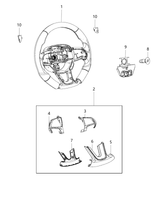 New Genuine Jeep Grand Cherokee Steering Wheel Kit (2018-2021) OE 6VC76TASAA