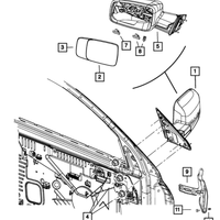 New Genuine Mopar Mirror Outside Rearview 2018-2020 OE 6YJ691BJAA