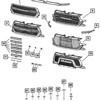 New Genuine Ram 1500 Front Grille Applique (2021-2023) OE 6ZZ98TZZAA