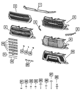 New Genuine Ram 1500 Front Grille Applique (2021-2023) OE 6ZZ98TZZAA