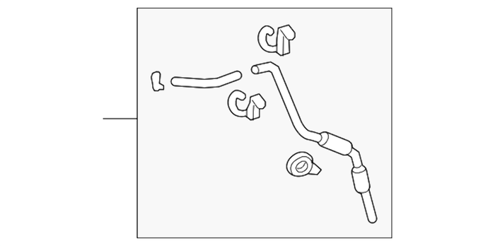 Genuine Acura RDX Sunroof Drain Hose Tube Rear Left (2007-2012) OE 70065STKA00