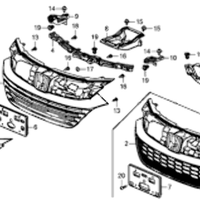 New Genuine Honda HR-V Front Bumper Grille Molding  (2019-2021) OE 71122T7AJ51