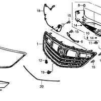 New Genuine Acura RLX Front Grille Molding Trim (2014-2017) OE 71125TY2A01