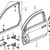 New Genuine Acura RSX Front Door Sub-Seal Left (2002-2006) OE 72365S6M003