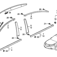 New Genuine Acura TL Front Door Belt Molding Right (2009-2014) OE 72410TK4A02