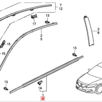 New Genuine Honda Accord Left Front Outer Door Window Molding OE 72450TE0A02
