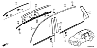 Genuine Acura MDX Front Door Belt Molding Driver Left (2019-2020) OE 72450TYSA01