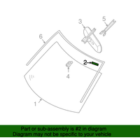 New Genuine Nissan Spacer  - Glass, A 72714ZQ00A / 72714-ZQ00A OEM