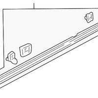 New Genuine Honda Civic Rear Door Molding Trim Right (2001-2005) OE 72910S5DA12