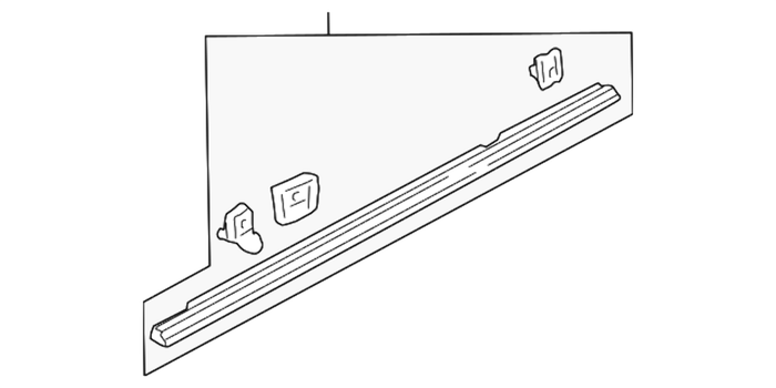 New Genuine Honda Civic Rear Door Molding Trim Right (2001-2005) OE 72910S5DA12