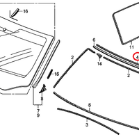 New Genuine Honda Pilot Front Windshield Upper Seal (2009-2015) OE 73127SZAA00