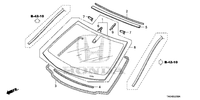 Genuine Honda Pilot Front Windshield Molding Trim Upper (2023-2024) 73150T90A01