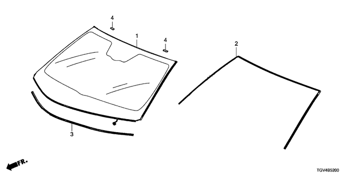Genuine Acura TLX Front Windshield Molding (2021-2022) OE 73150TGVA01