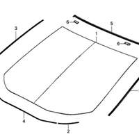 New Genuine Honda Front Right Windshield Molding 73150TR3A01 / 73150-TR3-A01 OEM