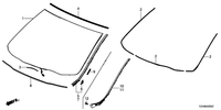 New Genuine Acura MDX Front Windshield Molding Upper (2014-2020) OE 73150TZ5A01
