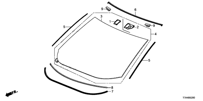 New Genuine OE Acura Lower Molding 73151-T20-A01