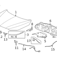 New Genuine Acura MDX Hood Lock Assembly Left (2022) OE 74170TYAA02