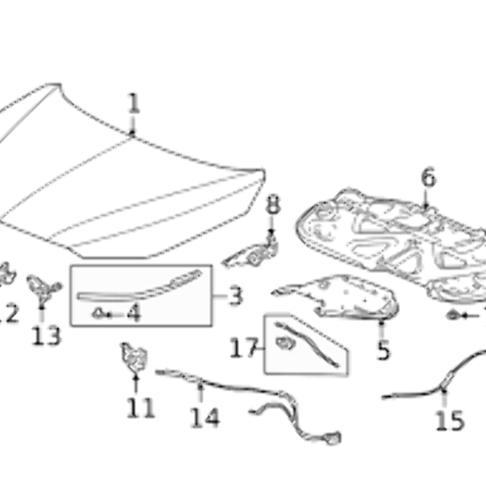 New Genuine Acura MDX Hood Lock Assembly Left (2022) OE 74170TYAA02