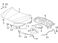 New Genuine Acura MDX Hood Lock Assembly Left (2022) OE 74170TYAA02