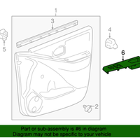New Genuine Toyota Front Left Upper Door Armrest Trim Panel OE 7423252550C0
