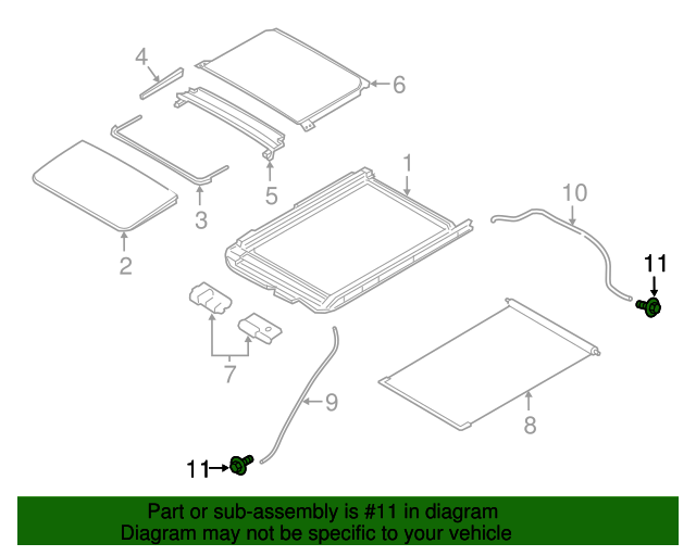 New Genuine Infiniti Sunroof Drain Hose Plug OE 74816JU40B