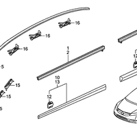New Genuine Honda Civic Rear Body Side Molding Protector Right (2006-2011) OE