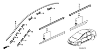 New Genuine Honda Civic Rear Body Side Molding Protector Right (2006-2011) OE