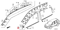 Genuine Honda CR-V Front Pillar Corner Garnish Left (2017-2020) OE 75495TLAA01