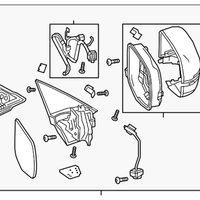 Genuine Acura RDX Door Mirror Assembly Driver Left (2019-2021) OE 76250TJBA12ZF