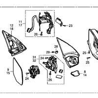 New Genuine Acura Front Door Mirror Glass Driver Left (2017-2025) OE 76253TZ5A31