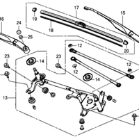 Genuine Acura RLX Front Windshield Wiper Blade Left (2014-2020) OE 76620TY2A03