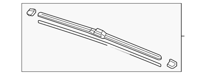 Genuine Acura RLX Front Windshield Wiper Blade Left (2014-2020) OE 76620TY2A03
