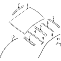 New Genuine Nissan Altima Rear Roof Drip Molding Left (2007-2012) OE 76817JA000
