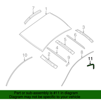 New Genuine Nissan Altima Rear Roof Drip Molding Left (2007-2012) OE 76817JA000