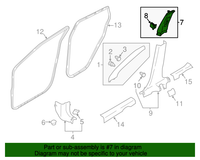 Genuine Nissan Rogue Center Pillar Garnish Upper Left (2017-2019) OE 769146MA0A