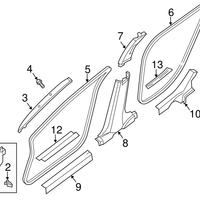 New Genuine Nissan Altima Rear Door Kick Plate Left (13-18) OE 769B73TA0A