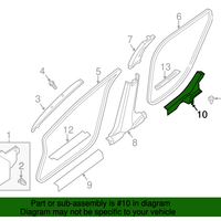 New Genuine Nissan Altima Rear Door Kick Plate Left (13-18) OE 769B73TA0A