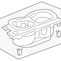 New Genuine Acura TLX Cup Holder Black (2019-2020) OE 77230TZ4A61ZA