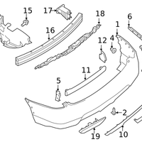 Genuine Nissan Closing Plate-Rear Bumper Lh OEM 788196FL0A