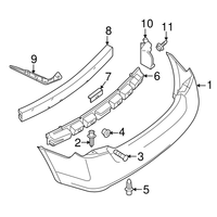 New Genuine Nissan Closing-Rear Bumper,Lh 78819ET00A / 78819-ET00A OEM