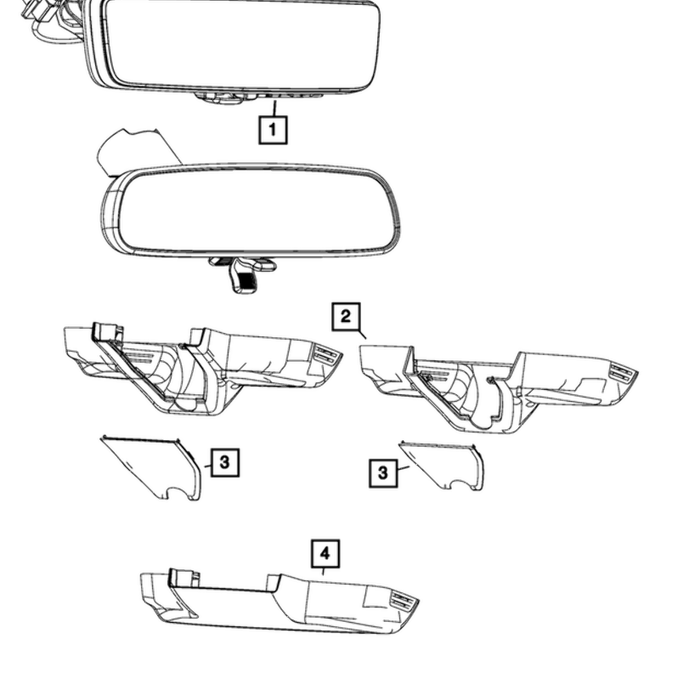 New Genuine Mopar Mirror Inside Rear View 2022-2023 OE 7EX19JXWAA