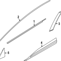 New Genuine Nissan Moulding Front Door Sash, Front Rh OE 802826TA0A