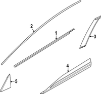 New Genuine Nissan Moulding Front Door Sash, Front Rh OE 802826TA0A