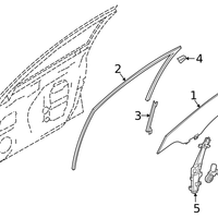 New Genuine Nissan Altima Front Door Glass Run Rubber Seal Left (2019-2023) OE
