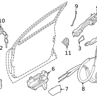 New Genuine Nissan Escutcheon-Outside Handle,Lh OE 806456RR0A
