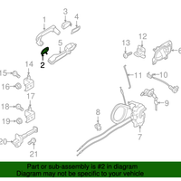 New Genuine Nissan Gasket - Door Outside Handle, Front OE 806521HL0A